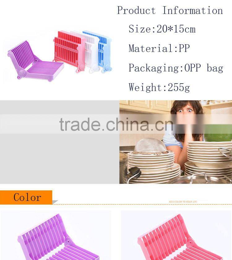 Plastic Folding Dish Drainer Foldable Plate Storage Rack Draining Board