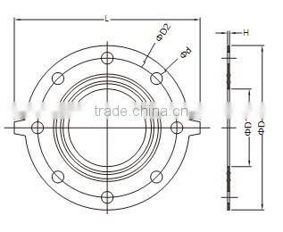 EPDM FPM Flange gasket ISO (chem)