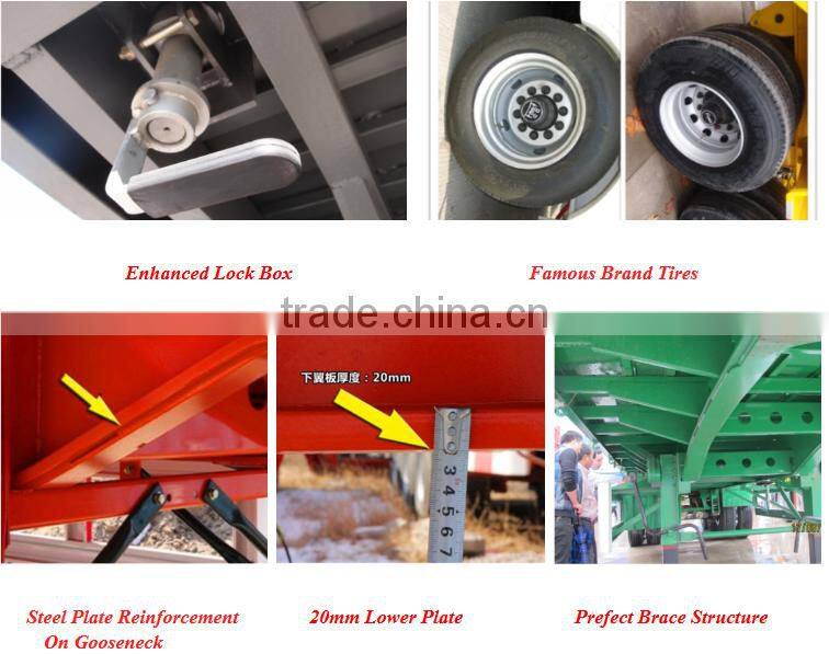 3 Axles 40 FT Container 45T skeleton semi trailer For shopping