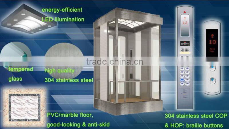 yuanda passenger glass lift