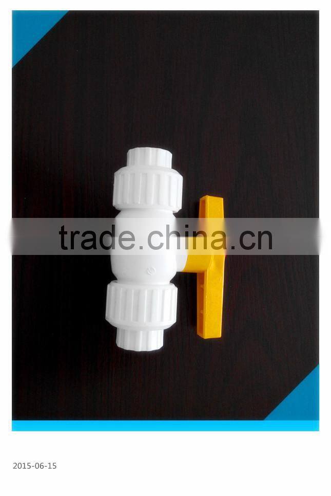 Professional Supply plastic injection PPR double union ball valve(socket & thread)