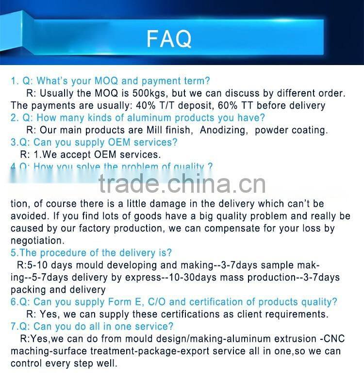 aluminum sliding track for car sunroof