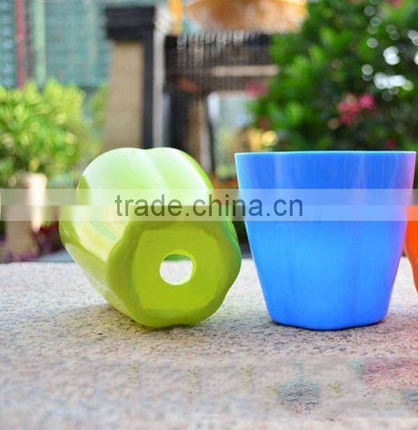 Wholesale plastic flower pots /garden creative pot / plastic flower pot decoration