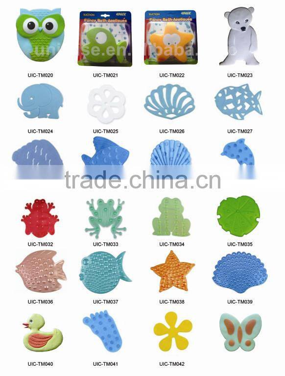 Heart Non-Slip PVC Mini Bath Mats,Heart PVC Anti slip Bath tub Appliques w/suction cup, Customized pvc mini bathroom mat