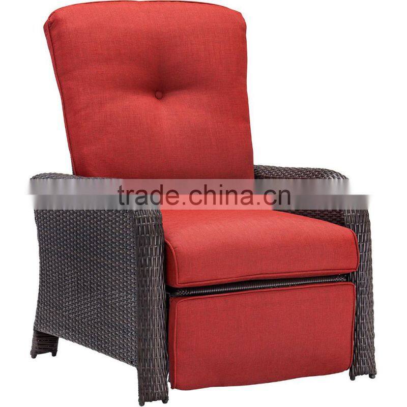Outdoor Patio Reclining Deep Chair with Cushions