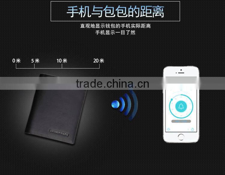 Newest Arrive Smart GPS Anti-Lost Wallets Intelligent Bluetooth Connect App GPS Anti theft purse