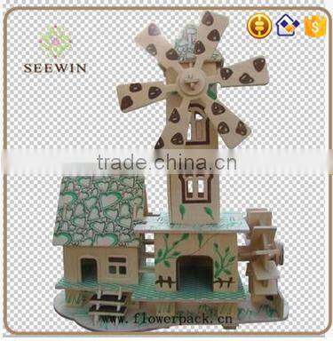 DIY small wood house and windmill house