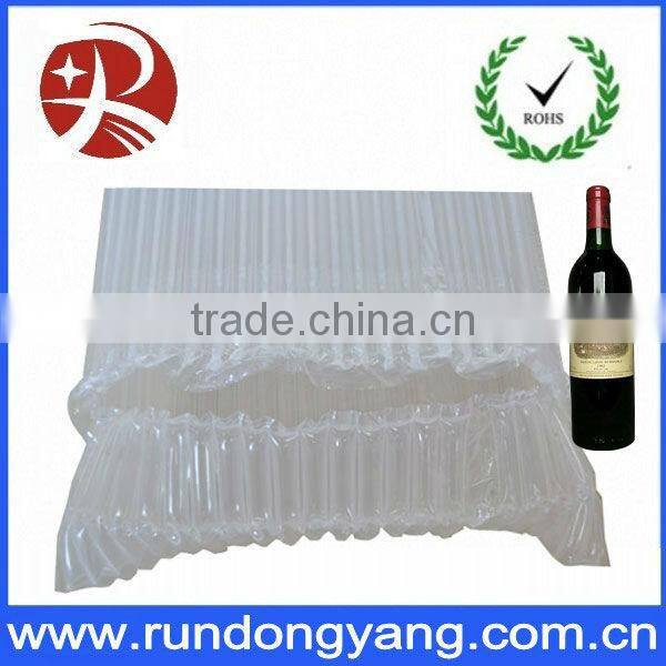 transparent protective plastic air bubble red wine bag