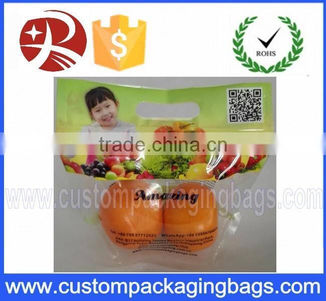 Clear Plastic Fruit Laminated Bunch Bag Slider Zipper Bags Apple / Grape Laminated Bunch Bag