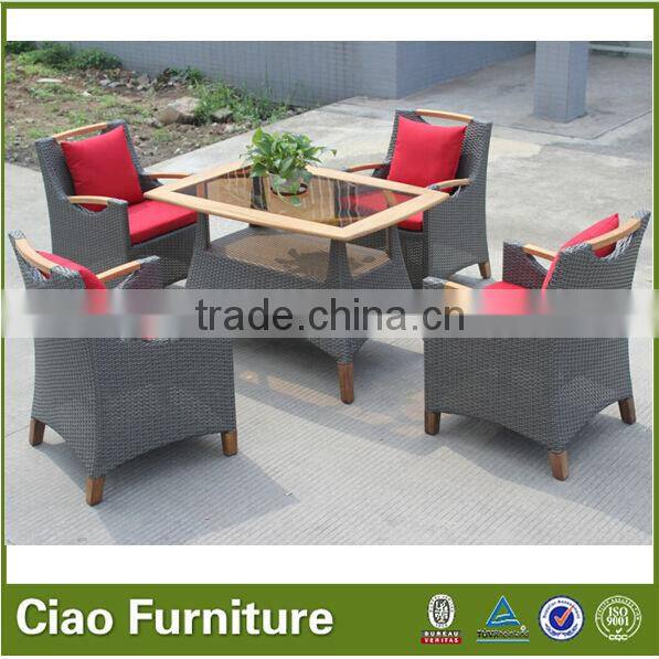garden furniture Teak rattan outdoor furniture garden line patio chair and table set