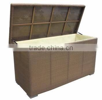 Outdoor Wicker Rattan Cushion Box with Waterproof