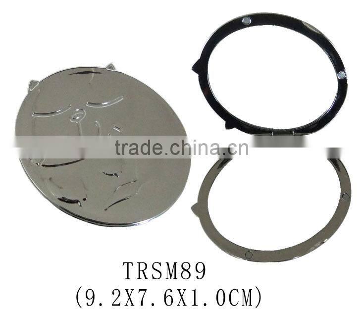 Hot design aluminum cat design pocket make up mirror