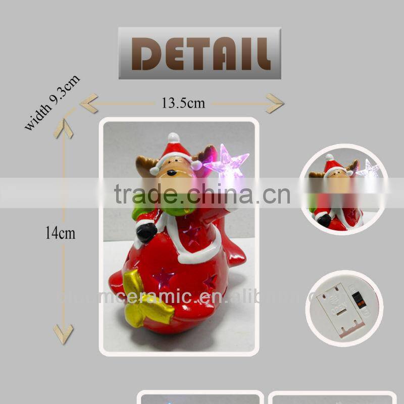 Home decoration ceramic decoration small led lights