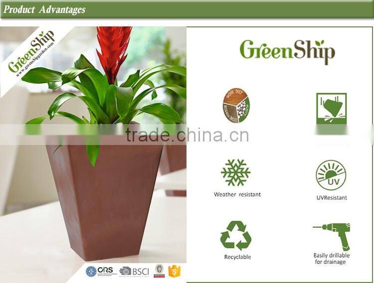 Decorative Garden Plastic Planter From Greenship/ UV protection/ eco-friendly