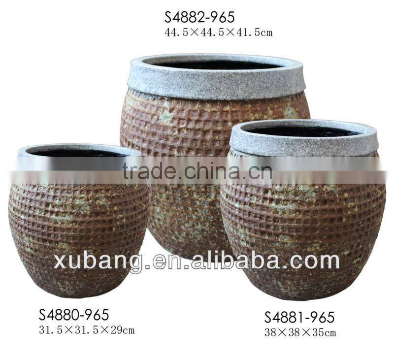sandstone Waffle finish large pot garden big designer pot