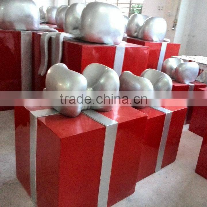 Different size frp Christmas gift-box for outdoor