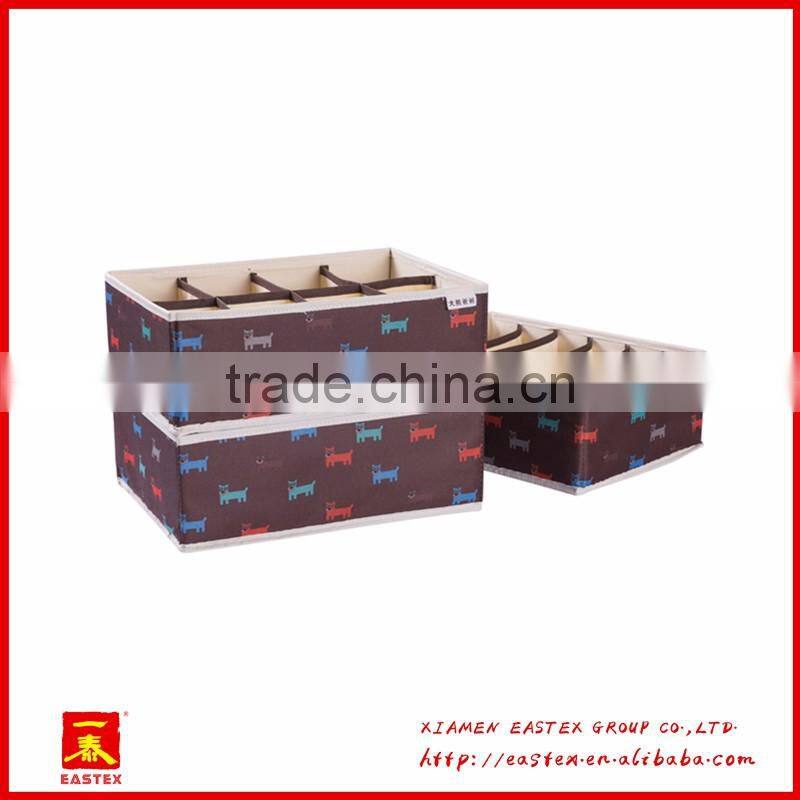 High quality oxford cloth socks/bra/briefs storage Box 3 pcs a set