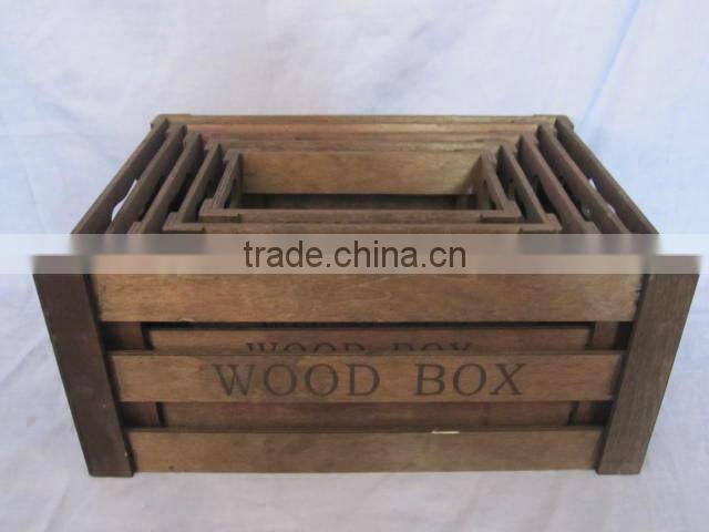 eco-friendly colorful cheap wooden fruit crate for sale
