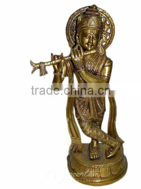 Indian style beautiful antique art crafts marble krishna statues for sale