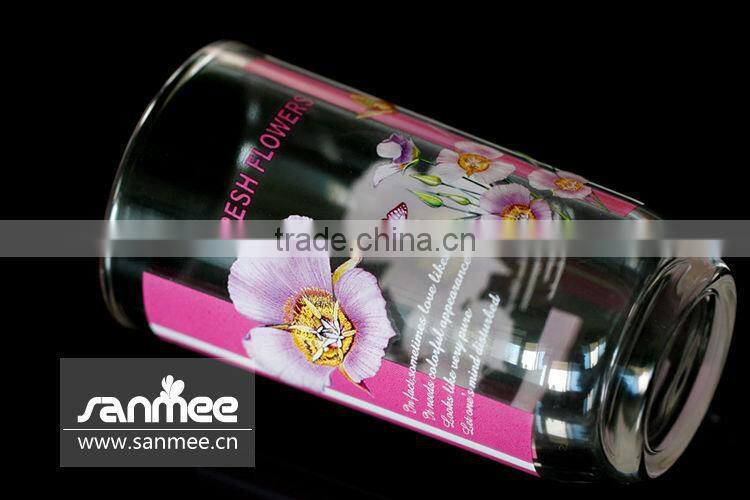 Fresh Flowers Series Purple Round Glass Cups