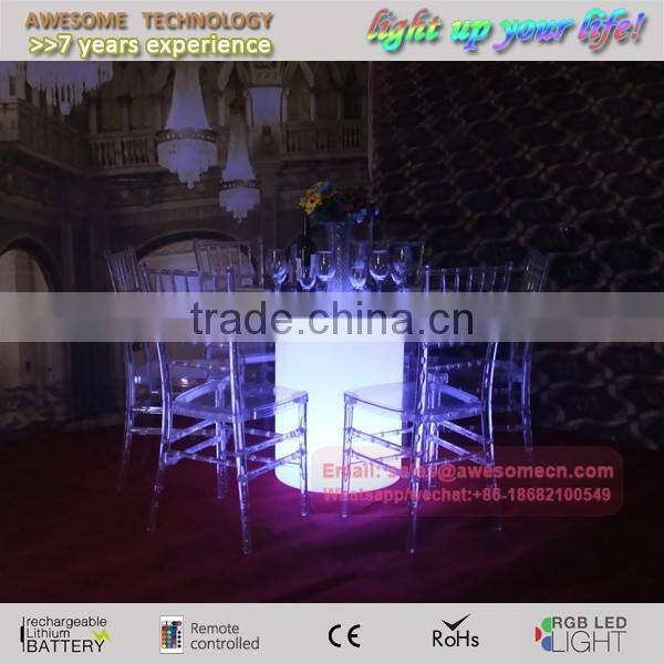 folding led wedding table with lasering pattern