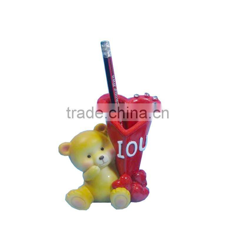 polyresin souvenir desk pen holder