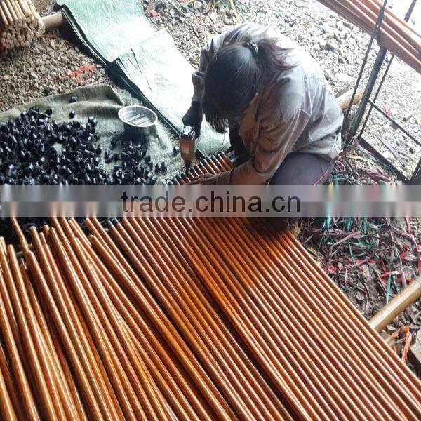 wooden round rods with pvc coated