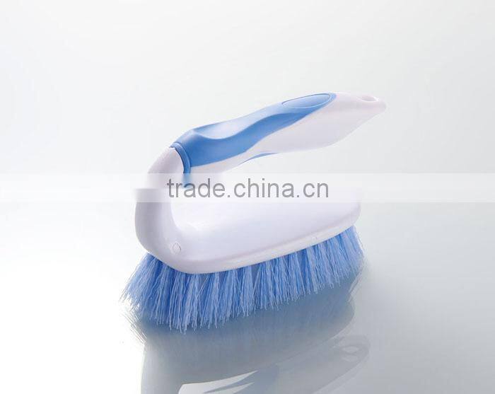 High quality plastic clothes washing brush with soft grip handle