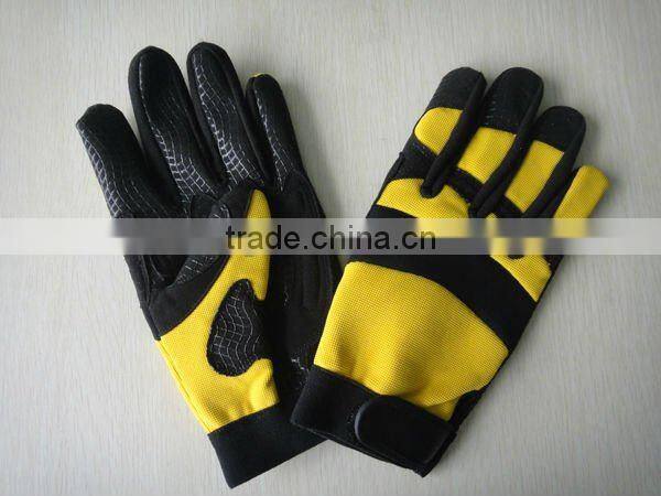 Reflective Leather Safety Police Gloves ZMR665