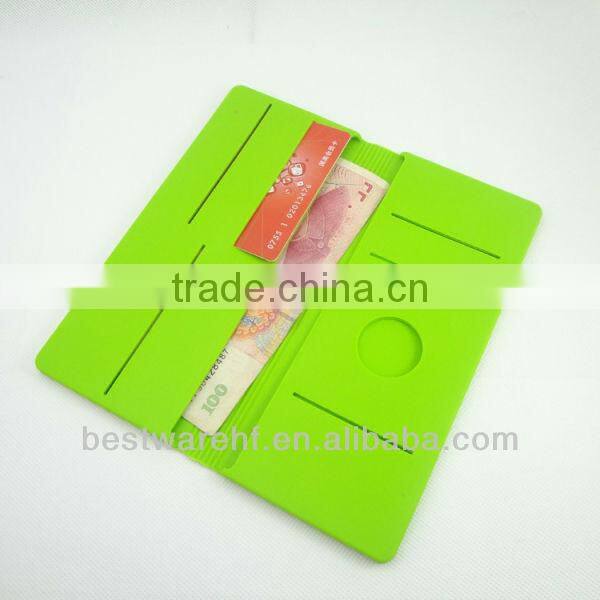 Good silicone rubber bank card, vip card bag, card holder purse wallets