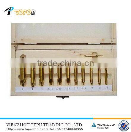 Tin Coated Pack In Wooden Box DIN333A 12pcs HSS Center Drill Bit Set