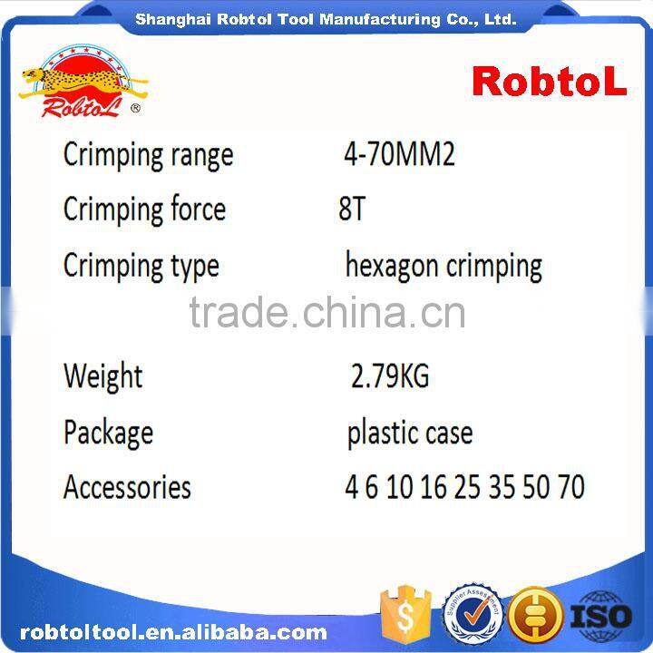 70mm2 hydraulic crimping tool pliers dies wire terminal battery cable lug crimper