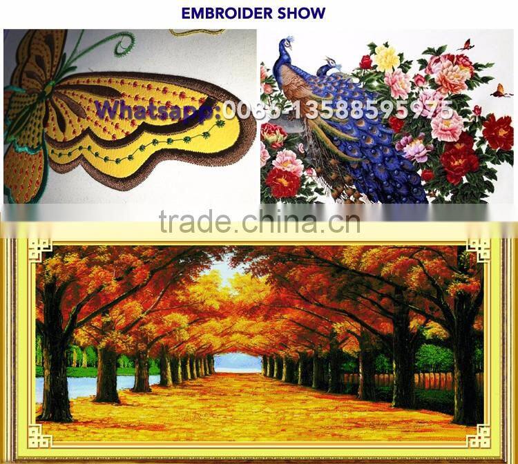 6head/15 head used flat computerized embroidery machine