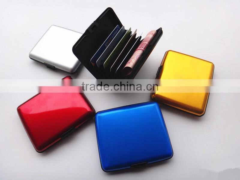 RFID Security Square Aluminum Wallet/Credit Card&Cash Holder