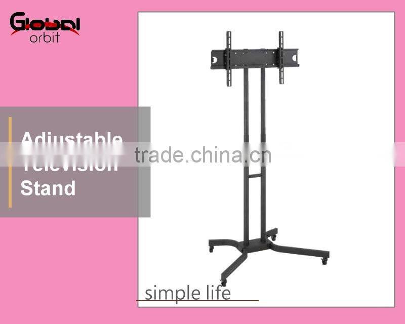 Rotate LCD TV screen holder floor stand cart with adjustable projector rack