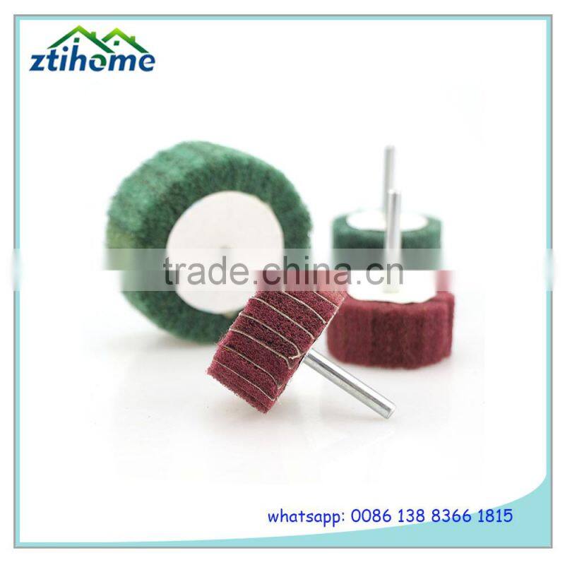 Aluminium Oxide Abrasive Flap Wheel on Shaft with Non-woven For Stainless Steel