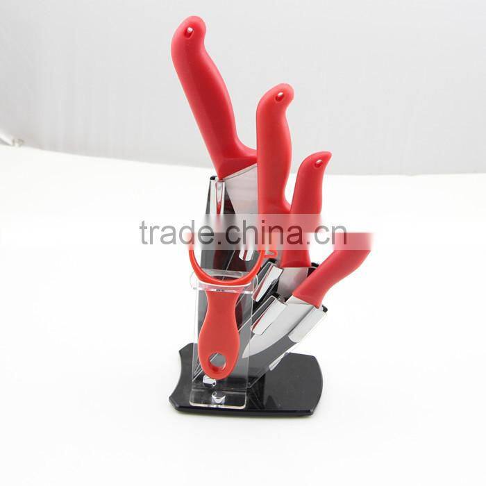 Red Handle Knives Set Ceramic Knives