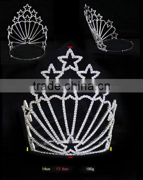Full Round Princess Rhinestone Pageant Crowns Halo H172-126