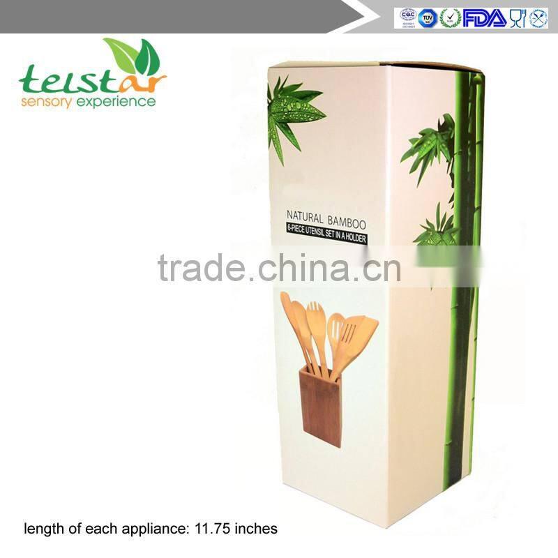 7-piece Bamboo cutlery sets( 6 Utensils Plus Holder ) in a Gift Box