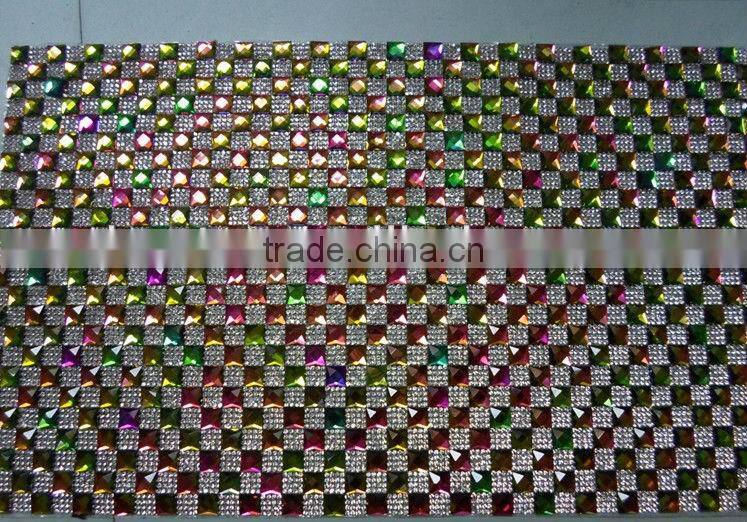 PZ0004 Popular colorful shining adhesive rhinestone sheets for shoes
