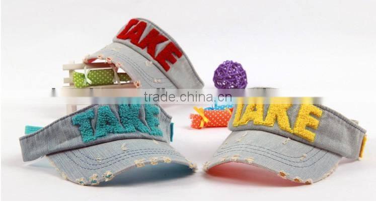 high quality sun visor cap with embroidery logo made in Guangdong