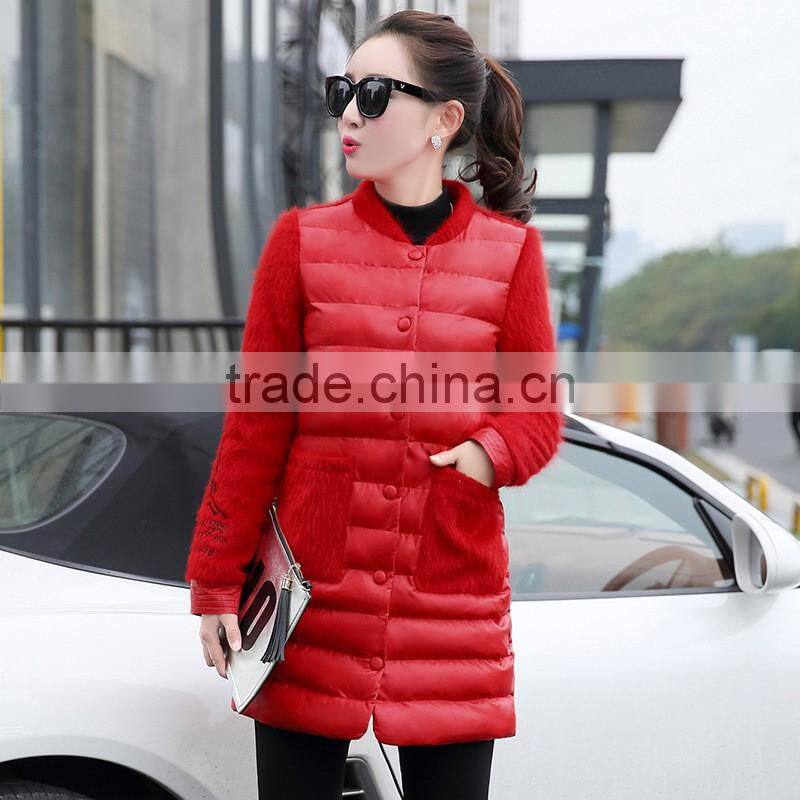 Top quality 2016 ultralight casual long duck down winter jacket women