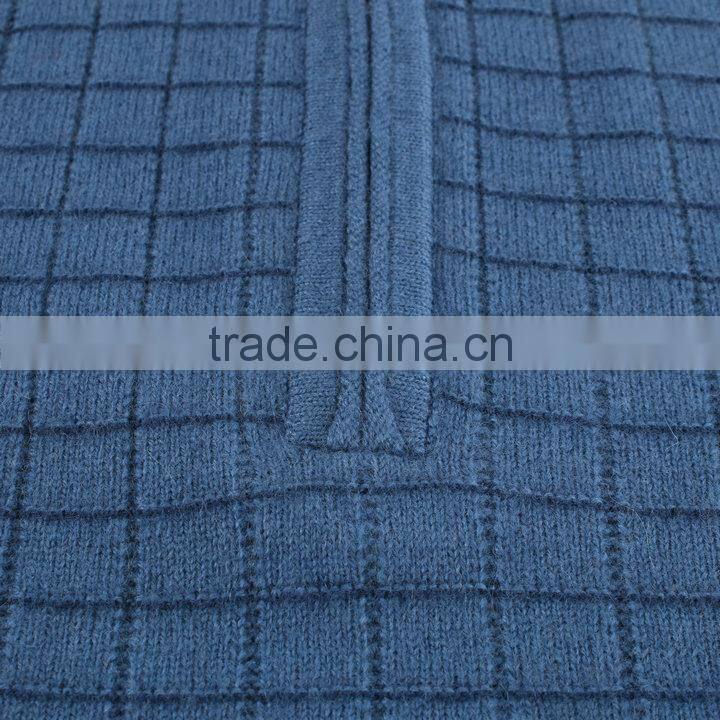 men pullover sweater with 1/4 zipper ,blue long sleeve wool sweater pullover,merino wool sweater