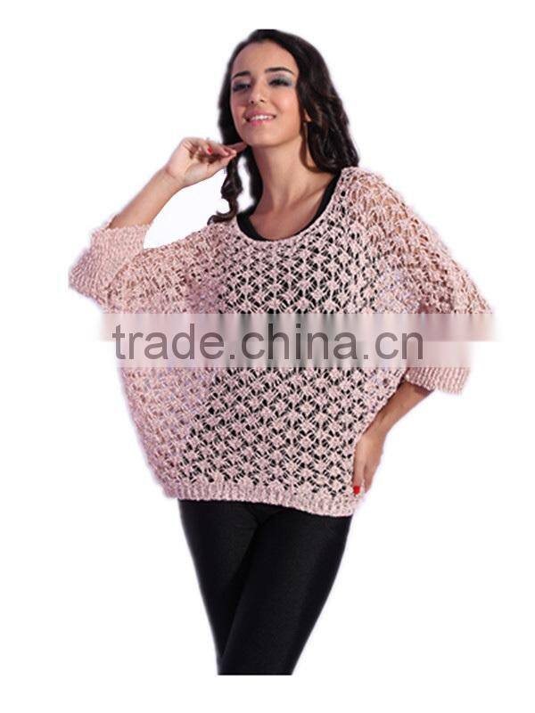 Fashion crochet lady's autumn clothing wool silk cashmere 12gg computer knitted women's wrap cardigan lady sweater