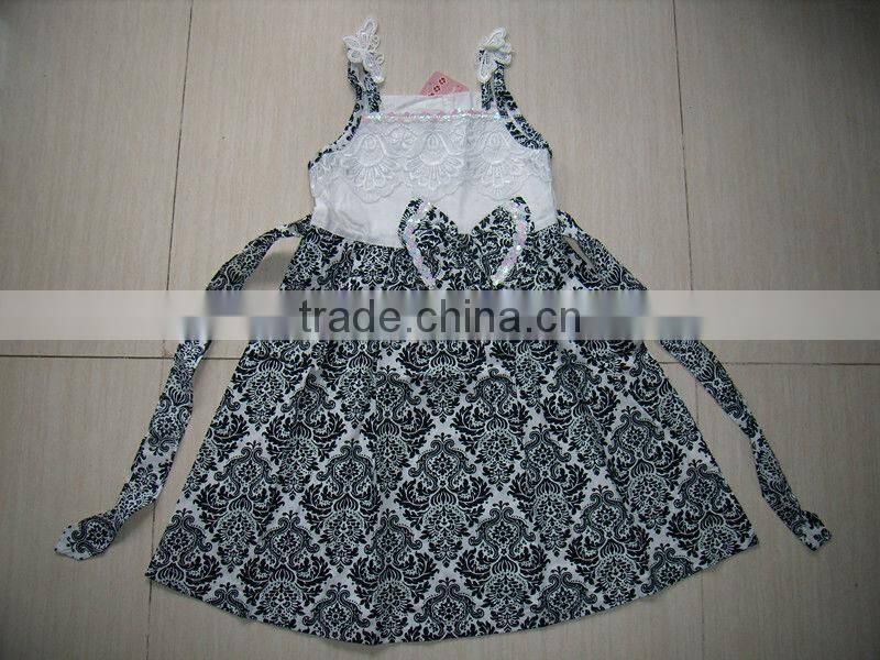 little girl's overstock dress girl's cotton dress cute stock dress