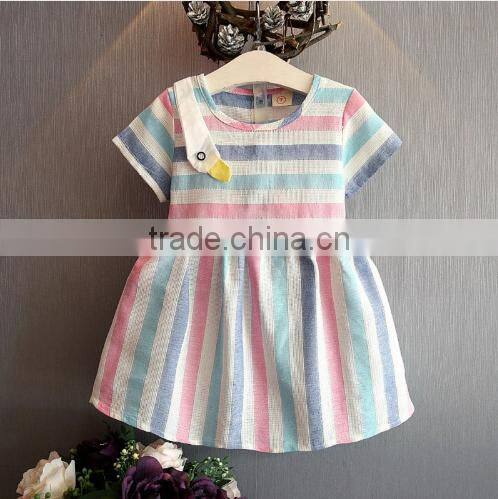Hot sale kids clothes boutique frock design linen cutting sales new model girl dress