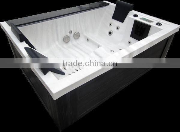 Luxury hot tub spa with LED waterfall
