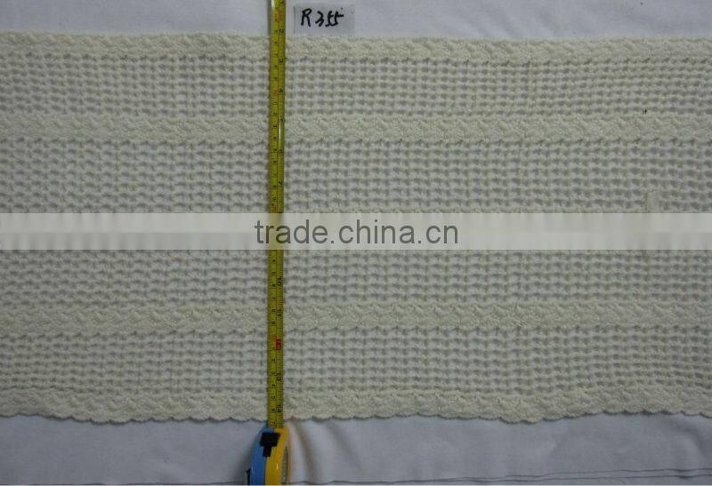 machine crochet cotton lace net fabric design