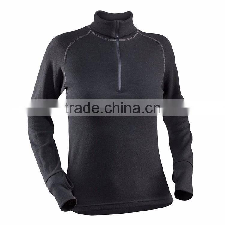 2017 most fashion Dri fit performance mock neck 1/2 Zip Long Sleeve training Top pullover women outdoor sportswear