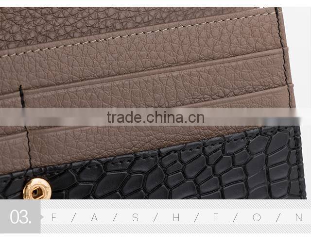 Top Sale Genuine Leather Women Wallets Lady Purse Long Wallet Credit Card Holder